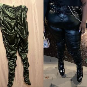 plus size leather leggings